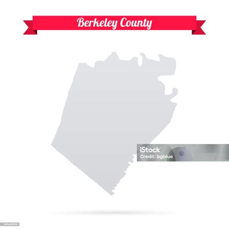 Berkeley County West Virginia Map On White Background With Red Banner ...