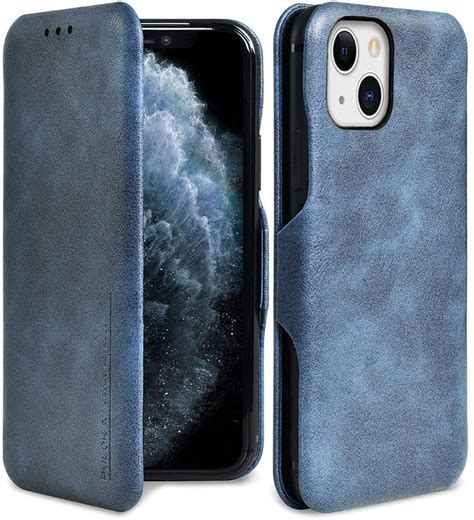 PULOKA for iPhone 14 - Sleek Flip Case - Premium Vegan Leather Phone ...