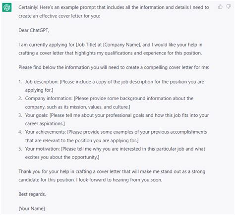 Chat GPT Cover Letter 的图像结果