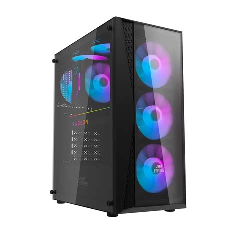 Ant Esports 220 Air Mid- Tower Computer Case/Gaming Cabinet - Black ...