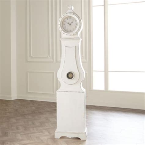 Katerina Floor Clock with Hand Painted Clockface & Solid Hardwood