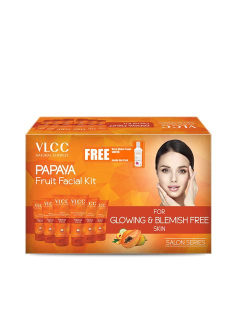 VLCC Papaya Fruit Facial Kit with Free Rose Water Toner - Price History