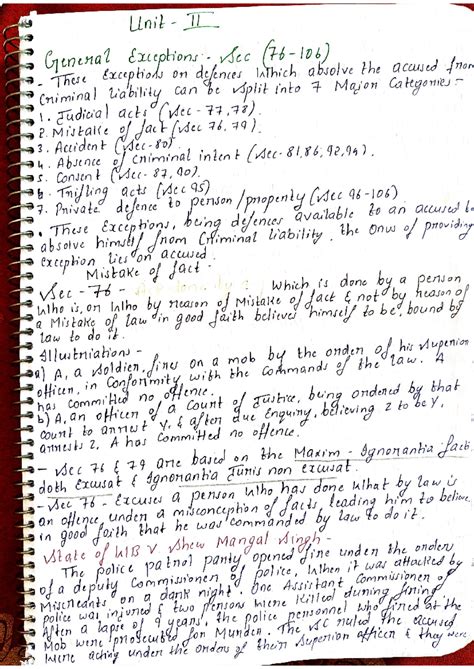 Unit II General Exceptions: Key Defenses Against Criminal Liability ...