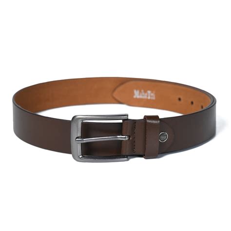 Classic Formal Brown Leather Belt — MaheTri