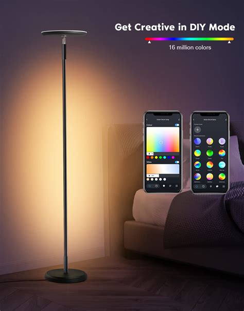 OUTON S1 Floor Lamp, 2-in-1 Smart RGBIC Corner Lamp & 30W/3000LM Bright ...