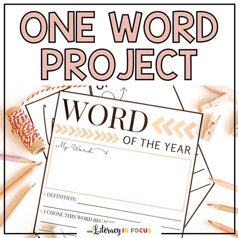 One Word Project Activities and Examples for Students - Literacy In Focus