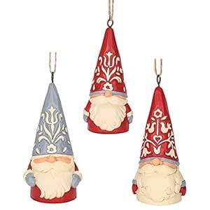 Enesco Jim Shore Heartwood Creek Nordic Noel Gnomes Miniature Hanging ...