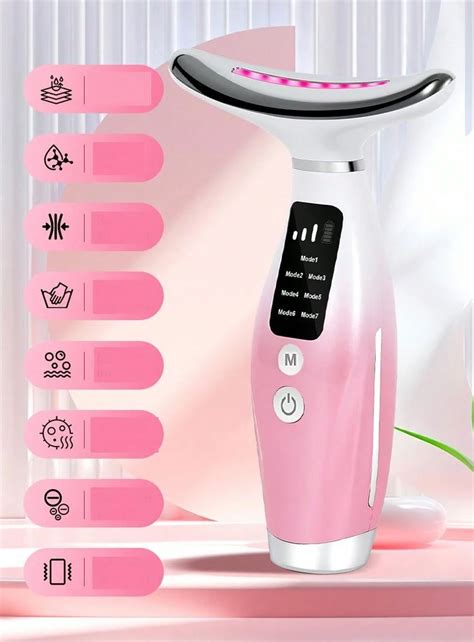 Rechargeable LED 7-Colour Facial And Neck Massage Instrument Firming ...