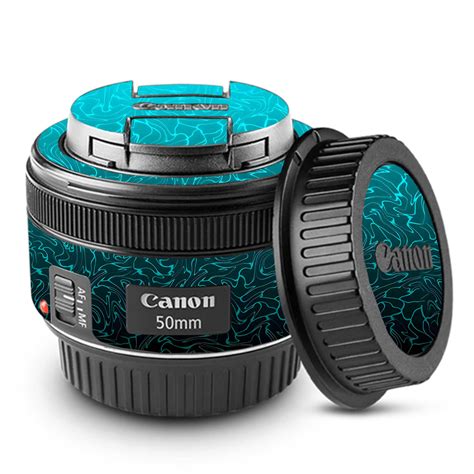 Cyan Blue to Black Gradient Canon EF 50mm f/1.8 STM Camera Lens Skin
