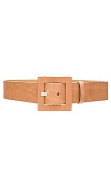 Alice + Olivia Square Buckle Belt in Natural | REVOLVE