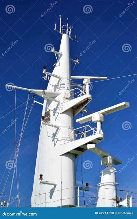 Mast of Ship stock photo. Image of communication, blue - 42214028