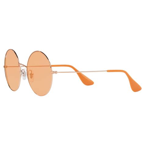 Ray-Ban RB3592 Ja-Jo Round Sunglasses in Gold/Pale Orange