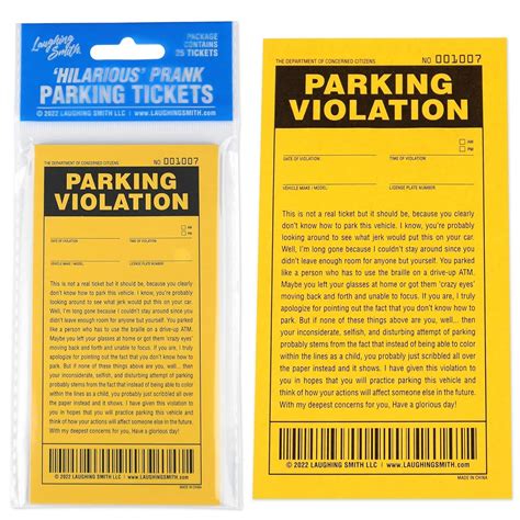 Buy Laughing Smith Prank Parking Tickets - Funny Fake Parking Tickets ...
