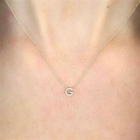 Tiny Diamond Initial Necklace – RWFJ