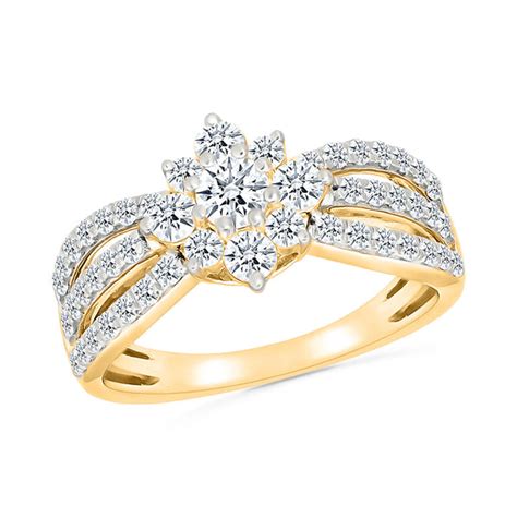 Fragrance Floral Gold & Diamond Ring – ISHIS