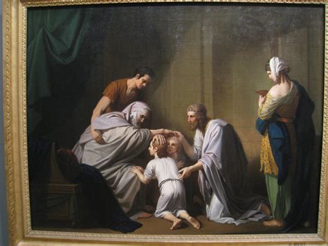 Jacob Blessing Ephraim and Manasseh (1766 – 1768) by Benjamin West ...