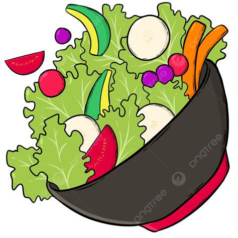 Ensalada Clip Art En Blanco Y Negro