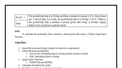 AML LAB - Probability and Classification Techniques Notes - Studocu
