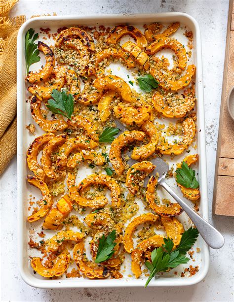 Roasted Delicata Squash with Crunchy Crumbs - Familystyle Food