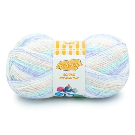 Lion Brand Ice Cream Roving Stripes Yarn-Candy Dots, Count: 1, Model ...