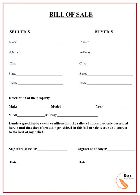 New Jersey Bill of Sale Form for DMV, Car, Boat – PDF & Word