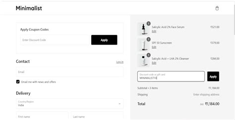 Minimalist Coupons & Promo Codes: Flat ₹200 OFF May 2026