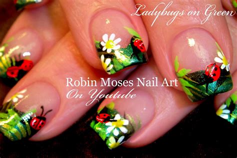 Nail Art by Robin Moses: Ladybug Nail Design Tutorial