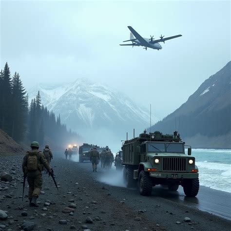 troops land on the rugged shoreline of shemya island Prompts | Stable ...