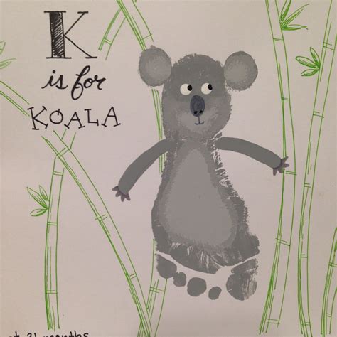 K is for Koala Footprint Craft