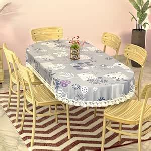 Buy Kuber Industries 60x90 Inches Waterproof Oval Dining Table Cover 6 ...