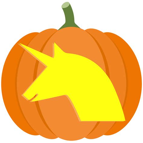 Unicorn Pumpkin Carving Templates Printables Fairytale PRINTABLE