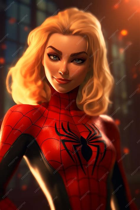 Premium AI Image | a female spiderman spiderman is shown in this advert ...