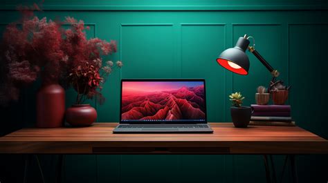 Stylish Home Office Laptop Setup HD Wallpaper by Laxmonaut