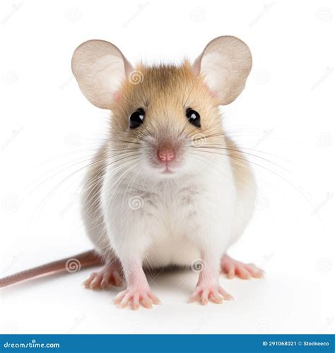 High Quality Mouse with Large Ears on White Background Stock ...