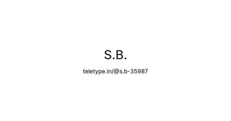 S.B. — Teletype