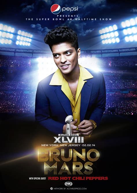 Bruno Mars - Super Bowl 48th Halftime Show Promo Poster on Behance