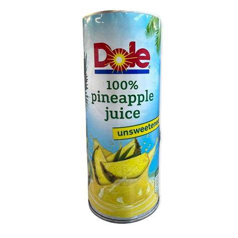 Dole - 100% Pineapple Juice - Unsweetened in can - 240ml#N#– Sukli ...