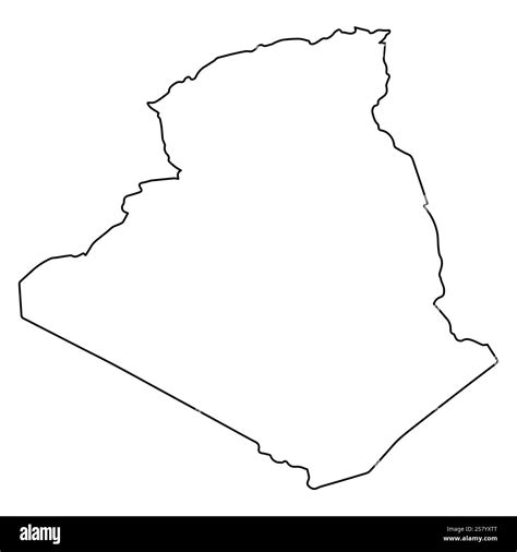 Outline Map of Algeria North African Country Stock Vector Image & Art - Alamy