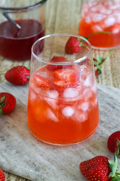 Strawberry Syrup Cocktail - Layers of Happiness