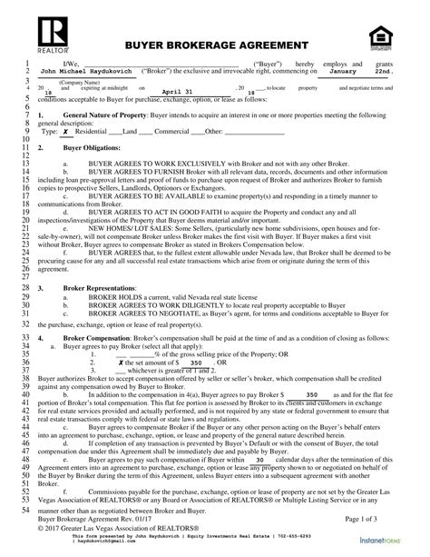 Free Printable Buyer's Agency Agreement Templates [PDF & Word]