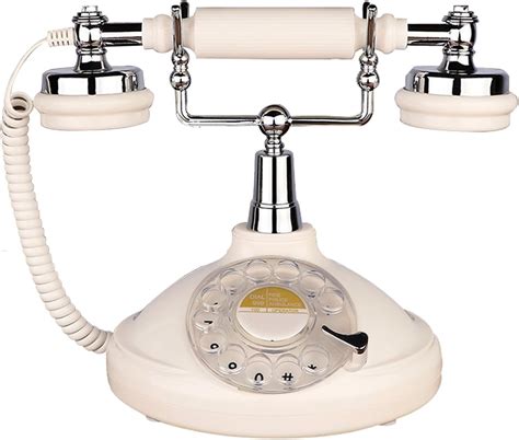 Retro Corded Landline Phone, TelPal White Classic Vintage Old Fashion ...