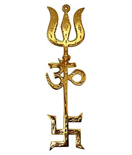 Adowik Big 8 Inch Trishakti Yantra Om Trishul Swastik Wall | Desertcart ...