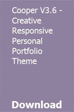 cooper v3 6 creative responsive personal portfolio theme