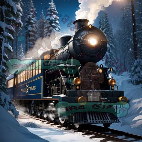christmas train movie customizable ready to press transfer sheets ...