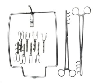 Rumenotomy Set, For Veterinary Use, Silver OR Black : Amazon.in ...