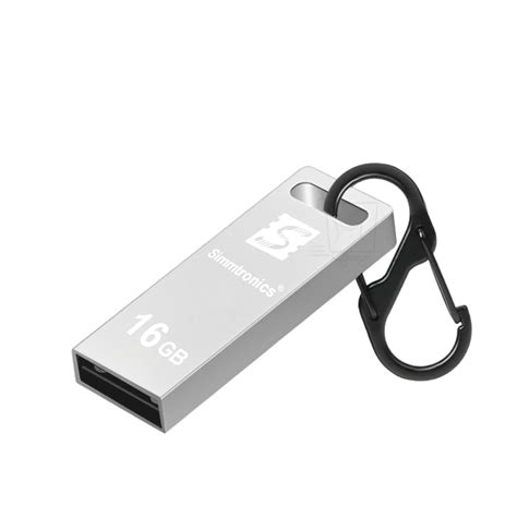 Simmtronics 16 GB Flash Drive USB 2.0 Pendrive Metal Body with Hook for ...