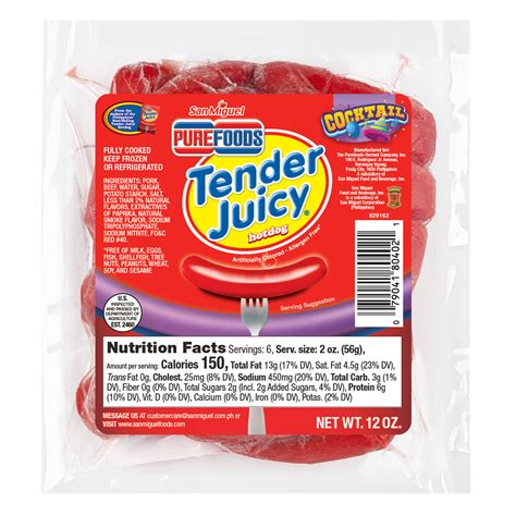 Get Purefoods Tender Juicy Hotdog Cocktail 12 oz Delivered | Weee ...