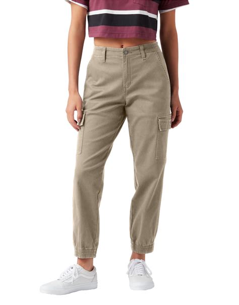 DICKIES Women's High Rise Fit Cargo Jogger Pants Desert Sand - FPR54DS ...