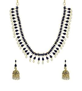 Buy Zaveri Pearls Ethnic Pearl Drop Necklace Set for Women - ZPFK6115 ...