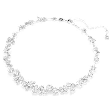Constella set, Mixed cuts, White, Rhodium plated | Swarovski